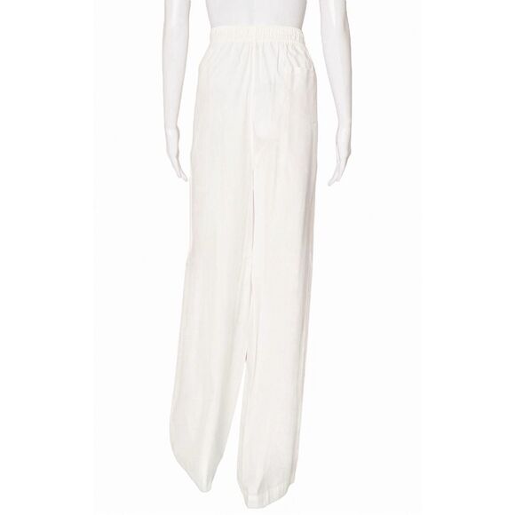 NWT HELSA Cotton Poplin Pants in White - Picture 3 of 3
